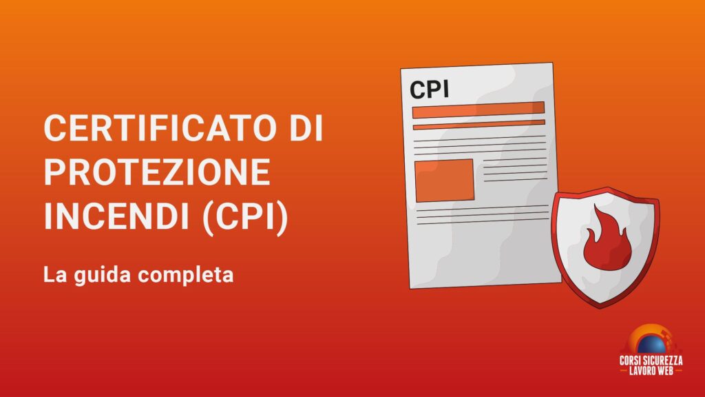 Certificato protezione incendi.