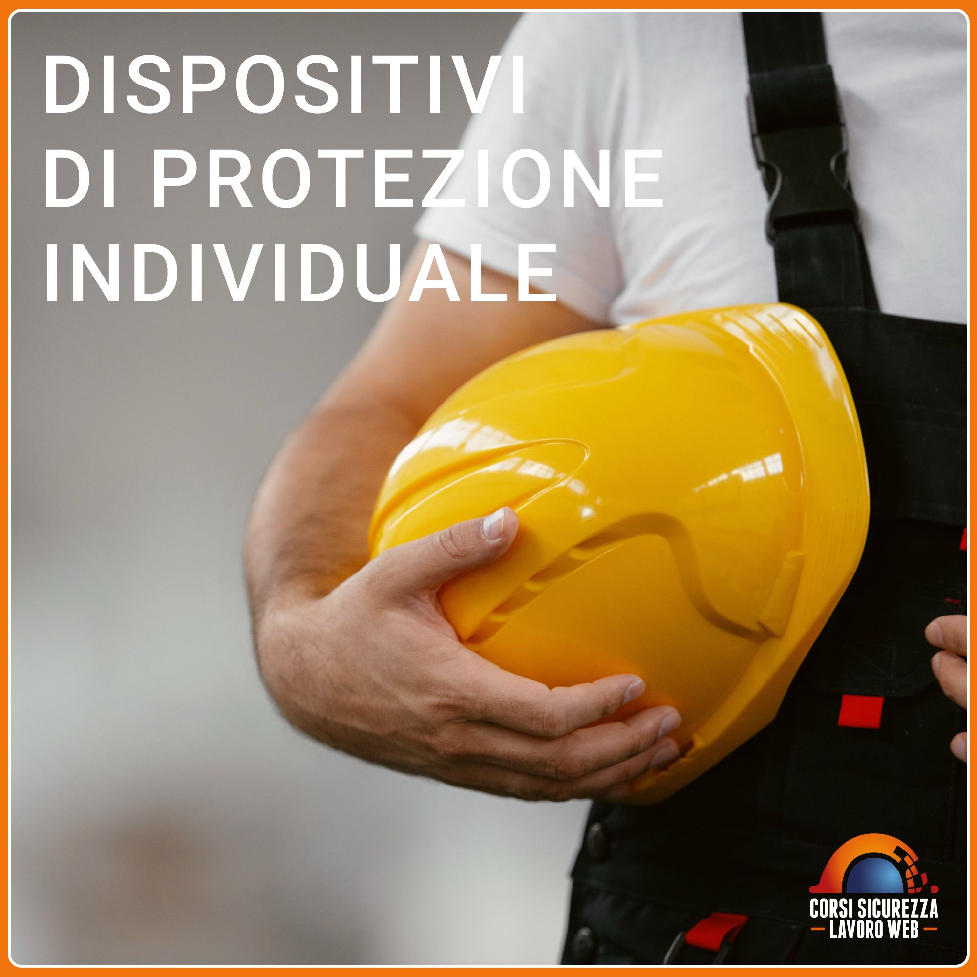 Lavoratore in tuta che tiene un casco protettivo giallo sotto il braccio.