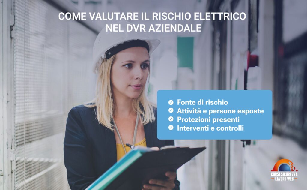 Tecnico e responsabile sicurezza durante la valutazione del rischio elettrico in azienda
